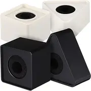 COOPHYA Durability Portable Microphone Logo Flag Station Abs Cube Interview Stand White Black