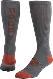 [HOOey] Unisex Athletic Crew, No-Show and Boot Length Socks, Comfortable Compression 2 Packs, Charcoal Henna/White Black (Crew), X-Large, Charcoal Henna/White Black (Crew)