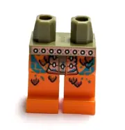 Lego - Minifigure Legs - Green, Orange, Blue, Armor