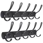 Coat Rack Wall Mount - Modern Metal Wall Coat Rack with 5 Hooks Pack of 2 Stu...