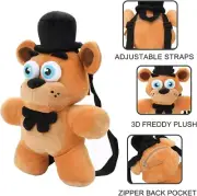 Five Nights At Freddy's Freddy Fazbear 18" inches Plush Backpack Tag Licensed