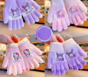 Sanrio Gloves Kawaii My Melody Kuromi Cold-Proof Winter Finger Gloves Plush Scre