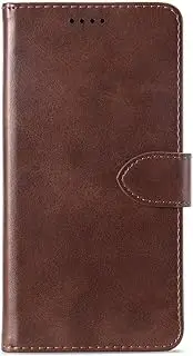 [LCEHTOGYE] Cover for Nokia XR21, PU Bracket Shell Back Case Bumper Protective Case for Nokia XR21-QKXNPT - Brown