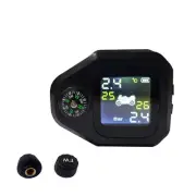 TPMS Motorcycle Wireless Tire Tyre Pressure Monitor System W/2 External Sensors (for: Suzuki)