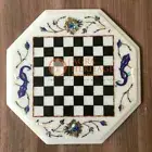 12"x12" Marble Chess Set Top Table Mosaic Inlaid Peacock Art Christmas Eve Gift