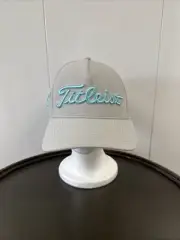 NEW Titleist Tour Stretch Tech Grey/Maui Blue XL/XXLFitted Golf Hat Lightweight