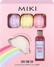MIKI Bath Time Fun Bubble Bath and Bath Bomb Set