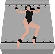 Bed Bondage Restraints Sex Adult,BDSM Sex Handcuffs Bed Restraint Straps for Couples, Under King/Queen Bed Sex Bondage Romance Straps for Couple,Sexy Toys Set with Adjustable 2X2 Wrists Ankle Cuffs