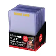 Ultra Pro: UP81766 3" X 4" Rookie Gold Thick 75PT Toploader 25ct