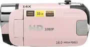 Digital Camera 1080P 16MP HD Video Recorder with Fill Light for Photography 32GB Memory Card Support (Pink)