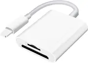 SD/Micro SD Card Reader Dual Card Slot SD/TF Memory Adapter-white