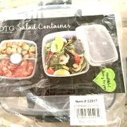 Lunch Box Cube Salad New Container BPA Free Microwave FreezerSafe Salad 4pc Set