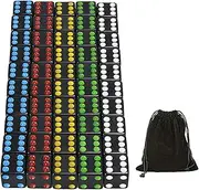 50 Pcs Multi-Color Dice Set ?Assorted Color with 10 Pcs Each, 16mm D6 Standard Dice with Extra Carrying Bag, Perfect for Board Games: Tenzi, Yahtzee and Casino Games (Black) by YOUSHARES