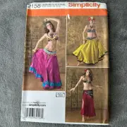 Simplicity Sewing Pattern 2158 Sz 14-22 Belly Dancer Costume Theater Cosplay
