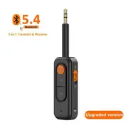 2 in1 Bluetooth Audio Transmitter Receiver 3.5mm AUX Airplane Wireless Adapter Mic For TV Car Kit Speaker PC Headphones