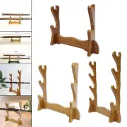 Wood Sword Stand Horizontal Display Bracket Holder Rack for Tanto Wakizashi