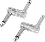 Mellisso 2X 6.35 Adapter Plug Pedal Coupler Type Connector for Guitar Effect Pedal 1/4 Inch High-Grade Amplifier Adapter