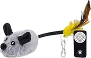 Moving Cat Toy - Interactive Remote Cat mouses, Automatic Squeaky Toys | Motion Sensor Moving Cat mouses Toy, Pet Cat Fun Plaything, Stimulating Indoor Cat Entertainment, Remote Control Toy