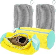 4PCS Shoe Washing Bag, Portable Reusable Shoe Cleaning Bag for Washing Machine, Shoe Laundry Bag with Zipper Design, Shoes Wash Bag, Sneaker Washing Bag for All Shoe Types And Sizes