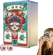 Mahjong Travel Set | /Set Majhong Games - Waterproof Handheld Poker, Chinese Mah Jongg, Thicken Mahjong Playing Cards for Poker Game, Travel, Home, Picnic, Festival