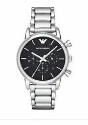 Emporio Armani Men's AR1853 Dress Silver Watch Brand New in original Armani Box
