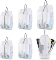 Shoe Bags for Travel, 6 Pack 3 Size Double-Sided Zipper Shoe Bag for Men & Women