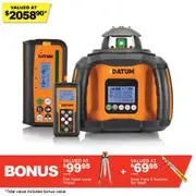 DATUM 600m Dual grade Green Beam Rotary Laser Kit with Auto-Alignment DTA60G