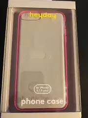 Heyday Apple iPhone 6,7,8 Plus Case - Clear/Pink Pizzazz Bumper