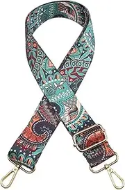 [Reason Charm] Purse Strap Guitar Style Multicolor Canvas Crossbody Strap for Handbags