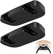 Jindizi 2PCS Under-Desk Controller Holder,Compatible with PS4 Compatible with PS5 ABS Controllers Black,Under Desk Mount