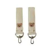 Embroidered Bear Cartoon Stroller Clips for Diaper and Mommy Bags