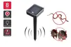 Pestill Solar-Powered Rodent and Snake Repeller (8 Pack), Black, Ultrasonic Pest