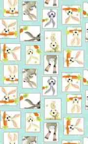 SUSYBEE HAROLD THE HARE PATCHWORK FABRIC * NEW * FREE POST * GORGEOUS