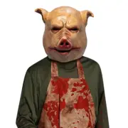 Scary Horror Latex Pig Head Mask Masquerade Costume Cosplay Full Face Latex Mask