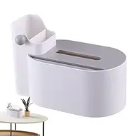 Tissue Box Holder,Multifunctional Dispenser Tissue Holder Organizer | Cell Phone Stand Storage Organizer, Napkin Container Modern Desk Decor, Home Office Accessories