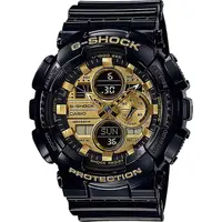 在飛比找PChome24h購物優惠-CASIO 卡西歐 G-SHOCK 人氣黑金手錶 GA-14