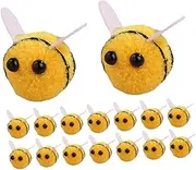 ERINGOGO 50pcs DIY Wool Felt Bee Craft Decorations Adorable Bee Shape Accessories for Hats Clothes and Creative Adults Fun and Decor