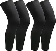 [EOGRFW] 2 Pairs Compression Leg Sleeves, Long Compression Leg Sleeves, UV Sun Protection, Sports, Cycling, Leg Sleeves for Men and Women, Running, Basketball