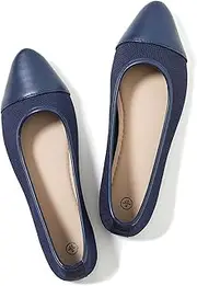 [POVOGER] Women's Pointed Toe Flats Womens Dressy Ballet Flats Foldable Low Heel Dress Shoes Comfortable