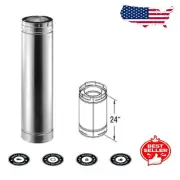 Lightweight 24" Direct Vent Pipe with Locking Design for Easy Installation