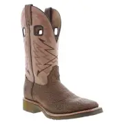 Double H Clawson Wide Square Toe 12" Mens Brown Cowboy Western Boots 8.5