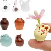 8Pcs Mini Vase Magnets for Fridge, Funny Mini Plant Magnets, Ceramic Flower Vase Refrigerator Accessories, Tiny 3D Plant Vases for Decoration Kitchen Locker