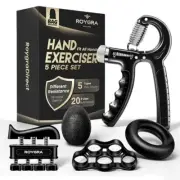 Hand Grip Strengthener, Adjustable Grip Strength Trainer with 4 Exercise Tools -