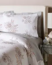 Belle Epoque Misto Linen Flower Duvet Set & Sham Coordinates