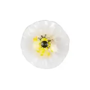 8 in. Diameter Ribera Flower Hand Blown Art Glass Wall Decor