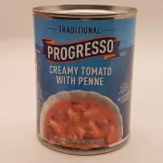 2 Cans Progresso Creamy Tomato With Penne Pasta Soup 18.5 Oz Can