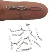 High Quality Snap Swivels Fishing Swivels 0.25/0.45/0.6g/pc Silver Diving