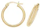 9CT GOLD HOOP EARRINGS YELLOW ROUND PLAIN POLISHED CREOLE SLEEPERS GIFT BOXED