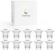 TOVVILD 16mm Flange Inserts for 24mm Flange/Shield, Compatible with Momcozy/MOMMED/Spectra Breast Pumps, Pump Parts Replace (10PCS 16mm)