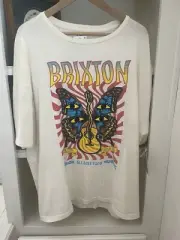 Brixton All Ages Oversized Boyfriend Tee - Whitecap Worn Wash XL